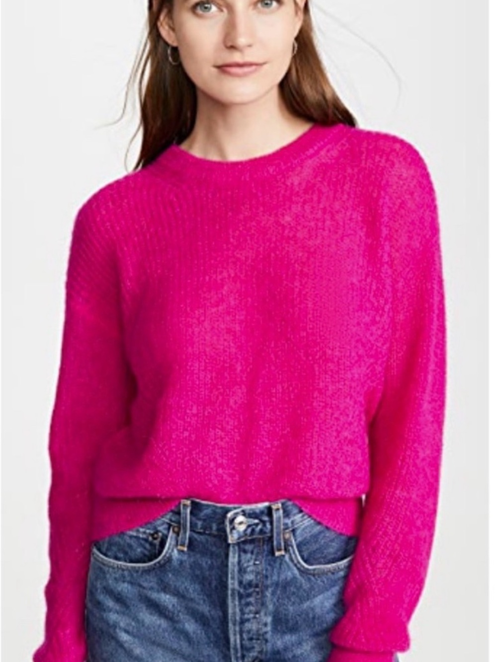 Veronica Beard Melinda sweater Fuchsia Pink